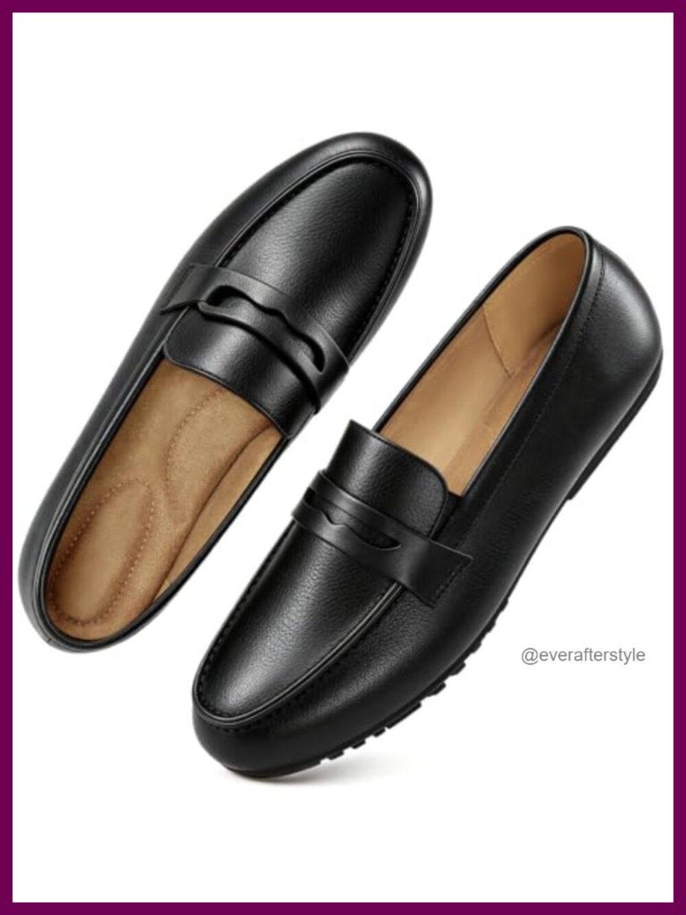 Women's Faux Leather Loafers Comfortable Slip-On Business Casual Work Flats